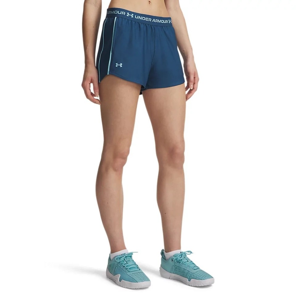 NWT Under Armour Women's Tech Play Up 3" Shorts Size L Blue